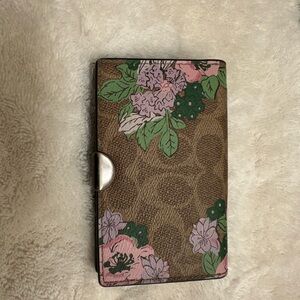 Coach Brown Floral Wallet